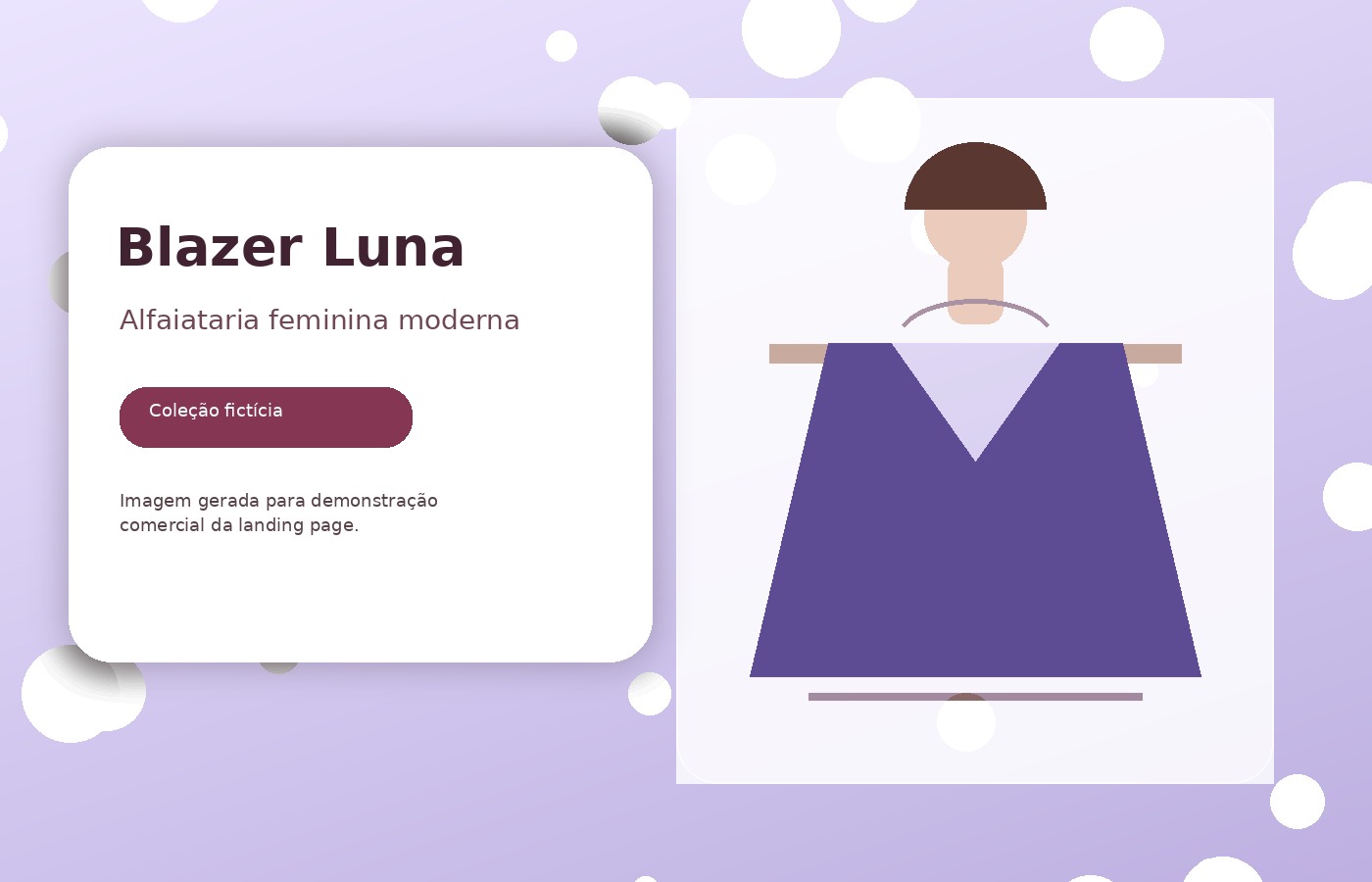 Blazer Luna fictício em destaque